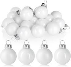COM-FOUR® 20-pack Mini Julgranskulor i Glas