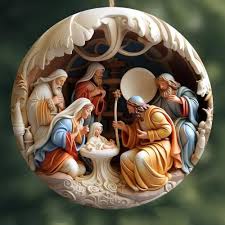 Julkrubba i Akryl - Hängande Ornament