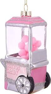 Handmålad Rosa Julboll i Glas - BRUBAKER Godisvagn