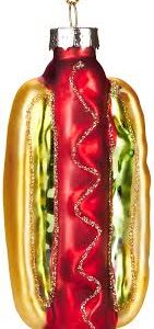 BRUBAKER Handmålad Julboll - Hot Dog i Glas