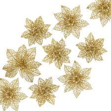 Naler Julblommor med Glitter - 24 Stycken