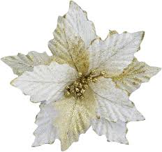 ZHIYU 20 cm Gyllene Julblomma i Flanell