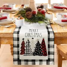 Grå Julbordslöpare med Granmotiv