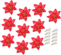 Julglitter Blomster Set - 4 Delar