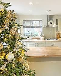 Konstgjord Julgran med Fairy Lights - Grön Metallstativ 210 cm