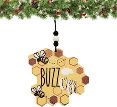 Hängande Bi-Dekorationer i Rustik Trä