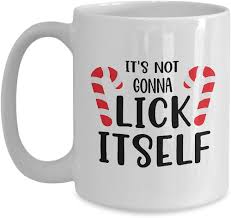 Rolig Julklapp: Candy Cane Lick Itself Keramisk Mugg