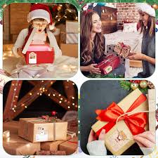 300Pcs Julklappsetiketter - Santa Claus Gåvanamn