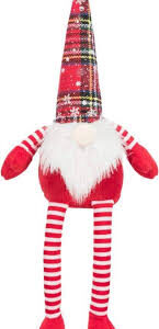 Julälva Röd med Långa Ben och Ljud - 40 cm