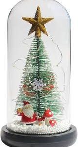 Julgran i Glaskupol - Batteridriven Bordsskiva
