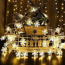 Julig Snöflinga Ljuskedja - Utomhus Batteridriven