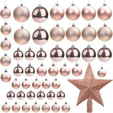 Belle Vous 50-pack Glittrande Julgranskulor i Blandade Storlekar