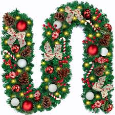 FAMKEEP Grön Julgirland med 50 LED-lampor - 2