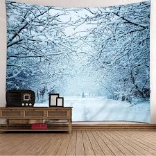 Julinspirerad Väggtapet med Grå Snöträd