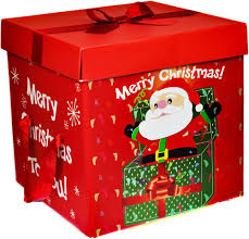 Lyxig Julklappspresentask med Lock och Band