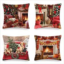 Kuddöverdragset 45x45 cm i bomull och linne - 4 st