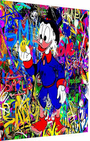 MagicCanvasArt Kalle Anka Pop Art Canvas - 180x100 cm