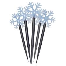 EMOS Snöflinge LED Trädgårdsljus - 5 St Decorativa Lampor med Timer