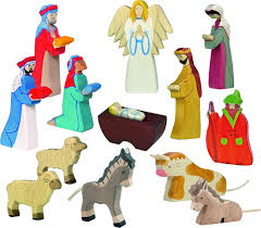 Holztiger Julkrubba - 13 Figurer och Djur