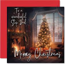God Jul till Styvpappa - Traditionellt Gratulationskort
