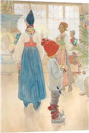 Julstämning med Carl Larsson: Akrylglastavla 50x70 cm