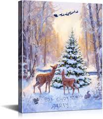 God Jul: Dekorativ Julväggkonst med Älg
