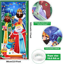 DPKOW Banderoll med De Tre Vise Männen - Juldekoration 185x90 cm