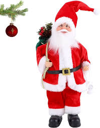 Traditionell 32 cm Jultomte med Släde - Juldekoration