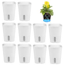 Självvattnande Blomkrukor - 10-pack
