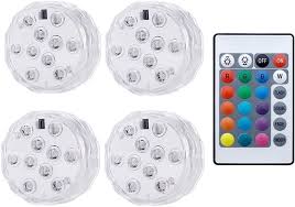 TQASER Uppdaterade Dränkbara LED-lampor med Fjärrkontroll för Pool