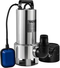VEVOR Dränkbar Smutsvattenpump 1300 W - 20000 L/h