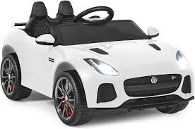 GOPLUS Elektrisk Jaguar Barnbil med Fjärrkontroll och LED-lampor