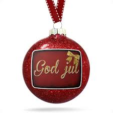 Juldekoration: God Jul på Norska Ornament från Norge