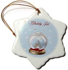 Julig Snöglob med Hjort och Snöflingor