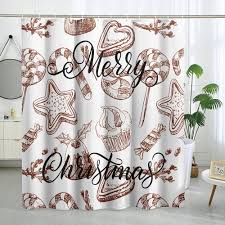 HATCHMATIC Vintage Polkagris Jul Duschdraperi