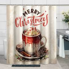 Julig Duschdraperi med Kaffe & Kryddor