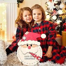 Higyee Återanvändbar Julnedräkning i Trä - 24 Dagars Adventskalender