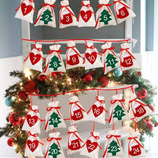 Julkalender Girlang med Hängande Nummer