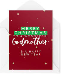 Julkort till Underbara Gudföräldrar