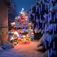 Romantiska Fallande Regnljus 30cm med 240 LED för Julen