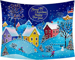 Julgobeläng med God Jul & Gott Nytt År Mönster