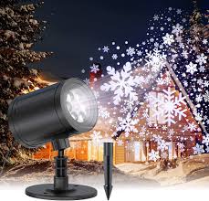 JQTOP Jul Snöflinga Projektorlampa - LED Snöfall för Inomhus och Utomhus