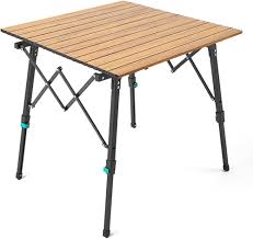 Fällbart Campingbord med Justerbara Ben och Bärväska