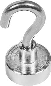 Stark Neodym-krukmagnet med Skruvkrok – Ø 20 mm – 11 kg Vidhäftning