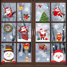 Julgardiner: Klistermärken för Fönsterdekoration