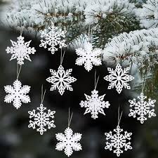 Glittrande Snöflingor - 24 Juldekorationer