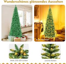 LED-belyst Konstgjord Julgran - GOPLUS 135/200/225 cm