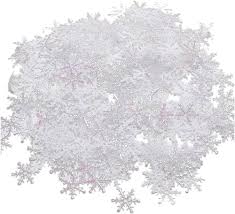 Vita snöflingor & Färgglad konfetti