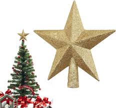 Gyllene Stjärnspets för Julgran - 20 cm