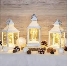 COM-FOUR® 3x LED-lykta med timer - Julbelysning
